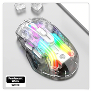 Transparent Wireless Gaming Mouse RGB light Rechargeable Bluetooth Compatible 5.0/2.4G/USB-C 3 Modes