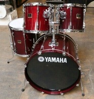 Yamaha 4pc stage custom Drum set transparent cherry