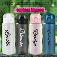 1pc 26oz/780ml Personalized Children Water Bottle With Name - Custom Baby's Name LOGO Plastic Drinkw