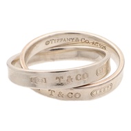 TIFFANY＆CO 925純銀1837 Double Silver Ring戒指US#7