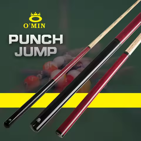O'min Break Punch Jump Cues with 13.8mm Tip 3 Pieces and Ash Shaft for Professional Billiard Punch C
