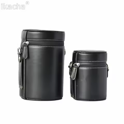 Waterproof Leather Camera Lens Bag Retro Hard PU Lens Case for Canon Nikon Sony Pentax Fujifilm Tamr