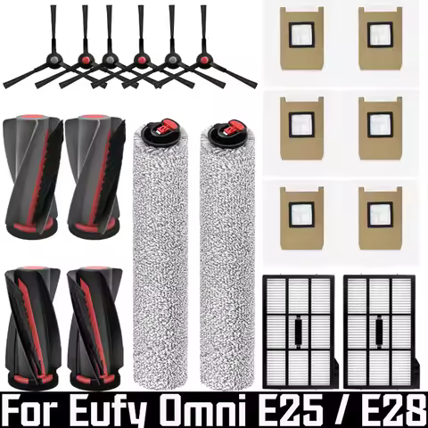 For Eufy Omni E25 Omni / E28 Omni Robot Vacuum Cleaner Accessories Main Side Brush Mop Cloth Hepa Fi