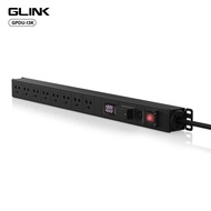 GLINK GPDU-13 ปลั๊กไฟ 8 ช่อง มีจอ LCD+overload+Surge 10A (สาย 2m)
