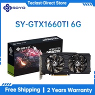 GTX1660Ti 6G GTX1660Ti 6G SOYO New NVIDIA Geforce GTX 1660Ti 6GB Graphic Card GDDR6 12NM 192BIT PCI 