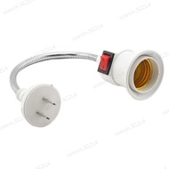 LED Lamp Base Holder Light 110V-220V E27 Socket Bulb Power With Switch EU US Plug Energy Saving Lamp