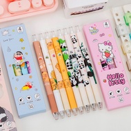 Unique Pens, 4 Pieces, Cute Cartoon Character Pens Expression Click Mechanical Pens Unique Mechanica