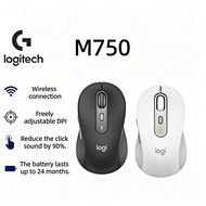 Logitech Signature M750 Wireless Mouse, Silent Clicks, Customisable Side Buttons, Bluetooth, Multi-D