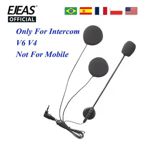 Vnetphone Intercom Accessories 3.5mm Jack Plug Earphone Stereo Suit for EJEAS V6/V4 PLUS/PRO Motorcy