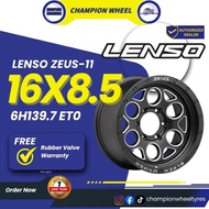 *LENSO* ZEUS-11 16X8.5 6H139.7 ET0 MATTE BLACK