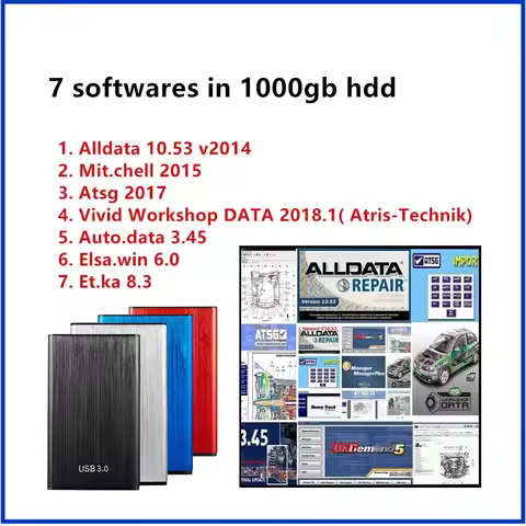 2025 Hot Selling Alldata 10.53+ Autodata 3.45 Mi.chel 2015 ATSG Vivid Workshop 2018 ElsaWin 6.0 Auto