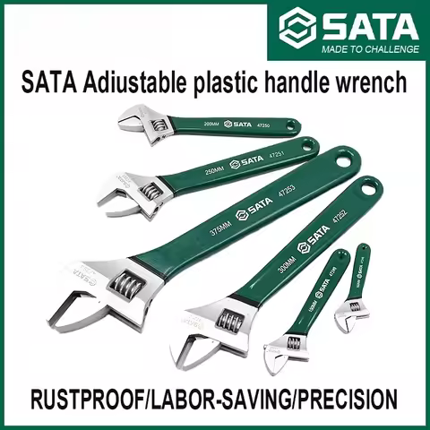 SATA 4/6/8/10inch Adjustable Drive Wrench Mini Small Big Spanner Wrench Adjustable Head Jaw Repair T