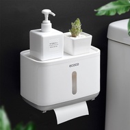 [ECOCO] ECOCO Bathroom Tissue Box Paper Box Toilet Paper Box Wall-Mounted Waterproof Paper Roll Toil