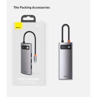 Baseus Metal Gleam Series 6 in 1 USB Hub Set HDMI, USB, RJ45 for laptops, and phones