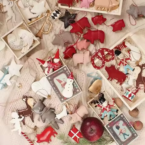 Nordic Denmark's Same Christmas Tree Decoration Pendant Soldier Angel Double Sided Iron Sheet Metal 