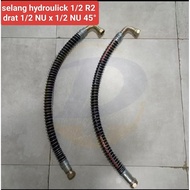 Hydroponic hose 1/2 R2 x 1 meter + 1/2 NU + 1/2 NU 45 Pressure Washer High Pressure Hose