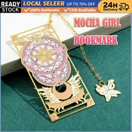 Cartoon Card Captor Sakura Bookmark Metal Bookmarks With Tassel Golden Hollow Bookmark For Book Love