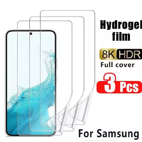 3Pcs HD Hydrogel Film For Samsung S25 S24 Ultra S23 S21 Plus Ultra A16 A36 A55 A15 Screen Protector 