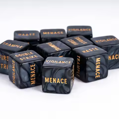 Abilities Keywords D6 Dice 7Pcs 6 Sides Cubes 16mm Pearl Texture D6 Standard Polyhedral Dice Set for
