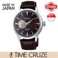 [Time Cruze] Seiko SSA407J Presage Japan Automatic Cocktail Time Stinger Open Heart Leather Strap Men Watch  SSA407J