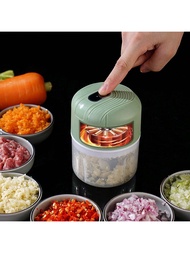 1pc Mini Electric Food Chopper, 250ml Capacity, Portable USB Rechargeable Garlic Cutter, Compact Veg