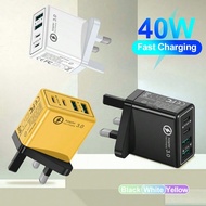 40W 2USB-A+2USB-C 4-Port Multi-Functional Super Fast Charger, Supports Rapid Charging Compatible Wit