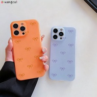 For Realme Narzo N65 N63 N61 N55 N53 5G 4G Phone Case Cute Elegant Bowknot Bow Tie Simple Orange Pin