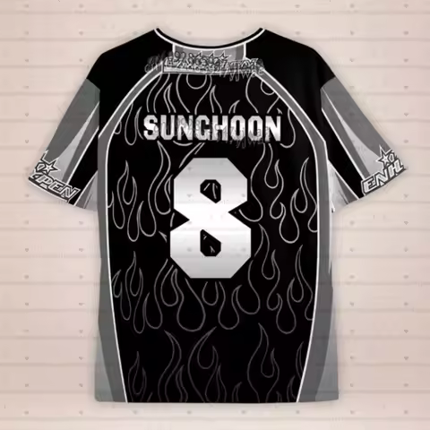 2026 Summer Men's Women's Short Sleeve Casual T-Shirt Enhypen Album Jersey T-Shirt Jungwon Jay Tees 