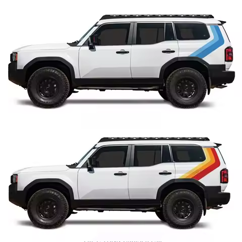 Car Stickers For Toyota Land Cruiser Prado 250 2024+ Stripes customized Design sports Vinyl decals