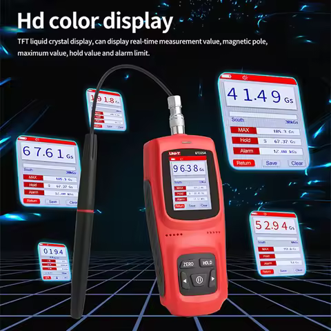 UNI-T Handheld Digital Gauss Meter Detection 0~3000mT/kGs Surface Magnetic Strength Gaussian For Mag