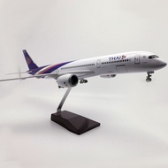 Thai Airways Airbus A350-900  47cm  Airplane Model With LED Cabin and Cockpit Lights on Display Stan