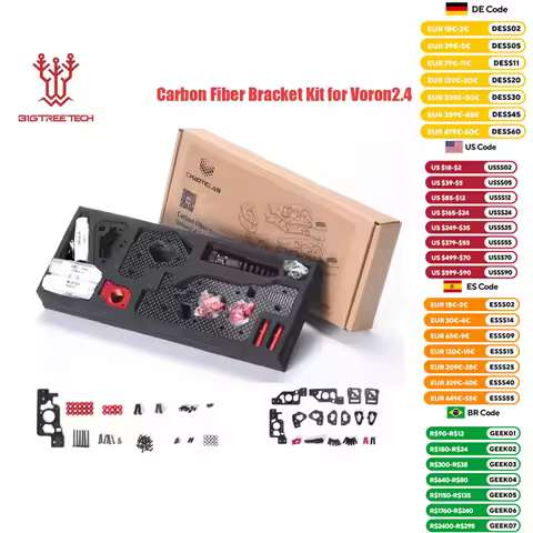 BIGTREETECH CHAOTICLAB 3D Printer Gantry Carbon Fiber Bracket Kit with AB Motor Mounts and XY-Joints
