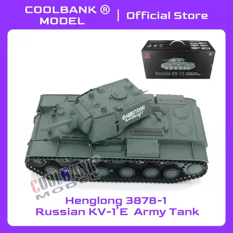 Coolbank henglong 3878-1 1:16 Scale 2.4ghz RC Main Battle Russian KV-1'E Remote Control Army Tank Mo