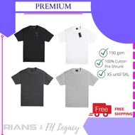 [Ready Stock] RIANS (PREMIUM & BASIC) COTTON PLAIN T-SHIRT KOSONG UNISEX - {Short Sleeves/Lengan Pen