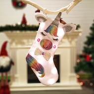 New Christmas Stock Gift Bag Christmas Decorations Candy Bag Large Unicorn Christmas Socks Gift Bag