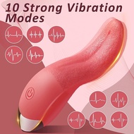 Adult Sex Toys Female Simulation Tongue Masturbation Vibration Heating Toy G-Spot Orgasm Handy Tool