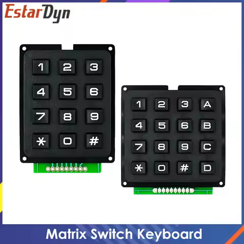 3*4 4*4 Matrix Switch Keyboard Keypad Array Module ABS Plastic Keys 4x4 3x4 12 16 Key Button Membran