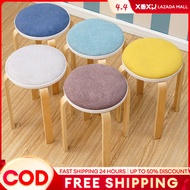 XUXU Solid Wood Stool Modern Simple Rubber Wooden Chair Storage Stack Round Chair Kayu kerusi bangku