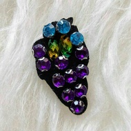 Handmade grape patch, sequin patch, handmade/craft, 3d/ patch, brooch