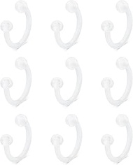 16G Plastic Horseshoe Piercing Bioflex Circular Barbell Clear Lip Rings Nose Septum Eyebrow Piercing