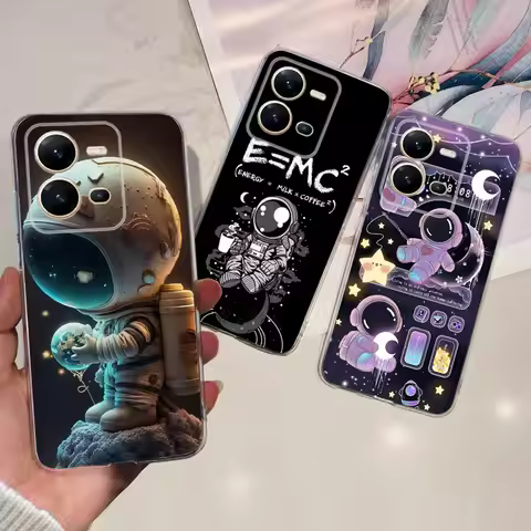 For Vivo V25 V25e Cases Soft TPU Silicone Back Cover Capa Vivo X80 Lite 5G Dragon Cartoon Flower But