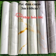 3M*60CM Marble Pattern PVC WALL FOAM ROLL READY TO GLUE