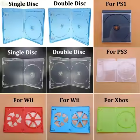 1pcs Plastic CD Game Cover Protective Design Replacement Accessory CD Game Protective Box for PS1 PS