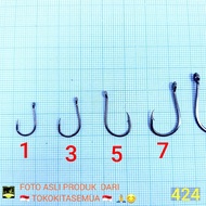MATA Carbon Steel Fishing Hook Number 1 3 5 7 9 11 13 15 specs ID0424