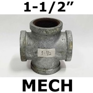 MECH GI CROSS TEE 1-1/2" SCH40 STANDARD GALVANIZED IRON ------------------------------------- 1-1/2"