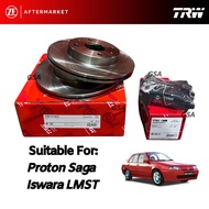 TRW Saga Iswara LMST, 12V Front Disc Rotor (2 PCS) With Disc Pad (4 PCS) Combo Set (234MM)