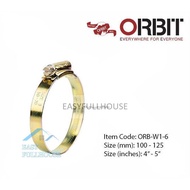 ORBIT STEEL HOSE CLIP W1 SIZE 6 100MM - 125MM (10 PCS)