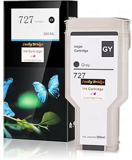 727 300ml 1 pcs Gray Ink Cartridge F9J80A– Compatible Ink Cartridge Replacement for HP 727 DesignJet