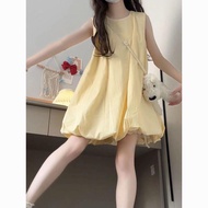 <[Good Things>New Arrival Sweet Yellow Sleeveless Vest Dress - Lightweight Summer Style