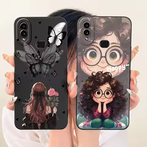 For Samsung Galaxy A10s SM-A107F Case A10 SM-A105F Pretty Girls Painted Soft Silicone Back Cover For